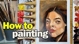 how to painting a portrait | painting portrait  step by step