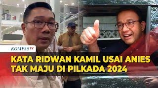 Respons Ridwan Kamil Usai Anies Tak Maju Pilkada 2024: Takdir Kita Berbeda