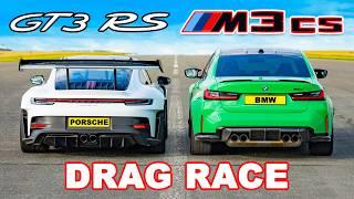 Porsche 911 GT3 RS v BMW M3 CS: DRAG RACE