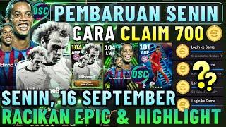 CARA CLAIM 700 KOIN !! PEMBARUAN SENIN 16 SEPTEMBER RACIKAN EPIC BARCELONA & MAC BAYERN SELECTION