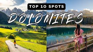 Top 10 BEST Spots You NEED To Visit In The DOLOMITES | Beginners Travel Guide 4K