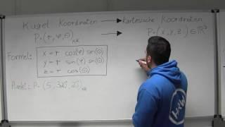 Spezielle Koordinatensysteme #3 | Kugelkoordinaten in kartesische Koordinaten