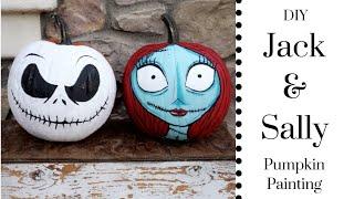 D.I.Y Pumpkin Painting // The Nightmare Before Christmas