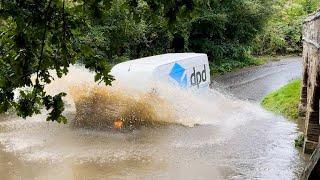 Crazy drivers, Full Speed Ahead, Bedfordshire || vehicles vs deep water || flood compilation