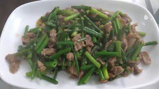 Stir Fried Garlic Scapes with Beef | Simple Recipe