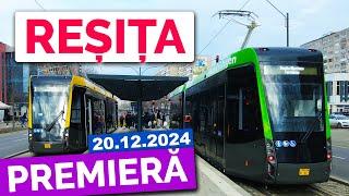 Încă o PREMIERĂ! TRAMVAIUL NOU intrat în circulație OFICIAL în REȘIȚA!