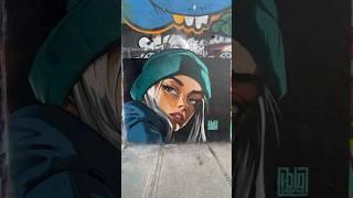 SICK STREET ART PORTRAIT MURAL  #streetart #graffiti #shorts
