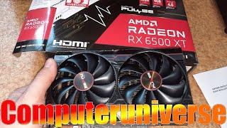 Распаковка видеокарты Sapphire PULSE AMD Radeon RX 6500 XT из Computeruniverse