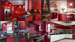 Outstanding Red kitchen ideas ll latest top red kitchen cabinets ll amazing and beautiful kitchen