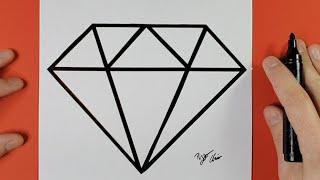 COMMENT DESSINER UN DIAMANT - TUTORIEL DE DESSIN