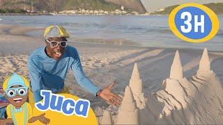 Juca constroi um castelo na Praia do Rio| HORA DO JUCA BRASIL! | Vídeos Educativos para Crianças