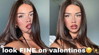 VALENTINE’S DAY GRWM *makeup + hair + outfit*