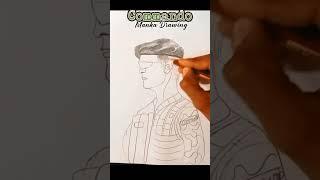 Army Commando easy drawing #shorts  #shortvideo  #viralvideo  #army  #commando #armylover