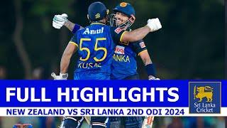 SRI LANKA VS NEW ZEALAND FULL HIGHLIGHTS 2ND ODI MATCH 2024 | SL VS NZ