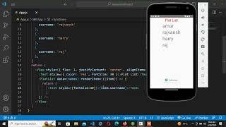 React Native FlatList Component | React Native tutorial for beginners #25