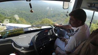 Indian Bus Driver Showing inch Perfect Turning skills on Extreme Hairpin bends