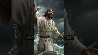 Peter walks on water #shorts #ai #peter #bible #story