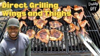 Perfectly Grilled Chicken Wings & Thighs on Charcoal | POV Grilling Tips | ASMR