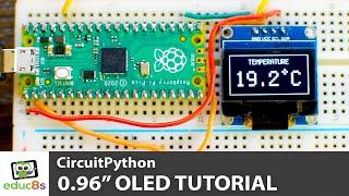 Raspberry Pi Pico OLED ( SSD1306) display tutorial using CircuitPython