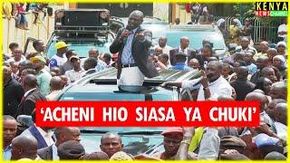 Ruto BLOCKED by Gen Z Crowd at Babu Owino's Embakasi East - Listen to his Angry Speech