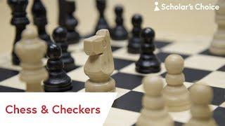 Scholar's Choice Wooden Chess & Checkers