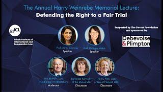 Harry Weinrebe Annual lecture: Right to a Fair Trial