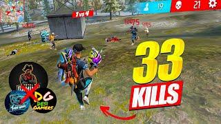 I Broke My Kill Record  33 Kills Op Solo Vs Squad Gameplay  Free Fire