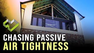 Troubleshooting air leakage in a Passive House detailed house.