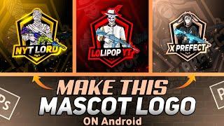 How to make gaming Mascot logo on android || Pubg Bgmi Logo Tutorial On android -bgmi Logo 