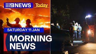 Fears of another horror day of California wildfires; Melbourne fatal stabbing | 9 News Australia