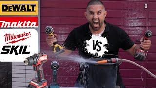 Drill Drivers Extreme Test! Milwaukee M18 FPD3 VS Makita DHP486 VS Skil 3085 VS DeWalt DCD999