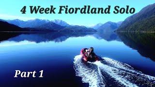 29 Days Solo in Fiordland New Zealand | hunting fishing and diving adventure | Part 1