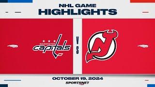 NHL Highlights | Capitals vs. Devils - October 19, 2024