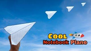 How to make Notebook Paper Plane || Make paper flying plane |||| origami plane ||