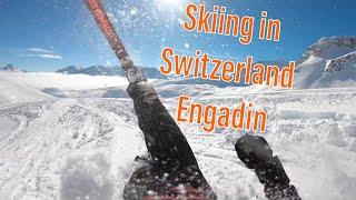 SKIING IN SWITZERLAND ENGADIN MOUNTAINS | Marguns, St. Moritz | GoPro POV