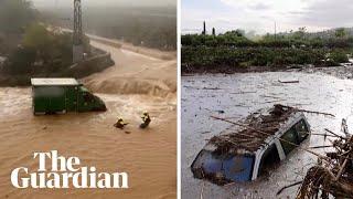 Rescues as torrential rain brings flash flooding to Spain