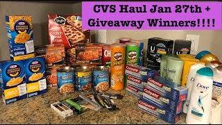 CVS Extreme Couponing Haul| Jan 27, 2019|Tons of Deals + 5K Giveaway Winners Announced!!!!