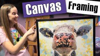 How to Frame a Canvas Painting Using an Open Back Frame