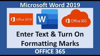 Word 2019 - Enter Text in a Word Document - Microsoft Office 365