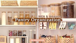 ⭐️Smart Pantry Organization Ideas with IKEA and Amazon/ How to utilize pantry space 200%