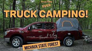 First Time TRUCK CAMPING in Michaux State Forest #travel #adventure #camping #viral #trending