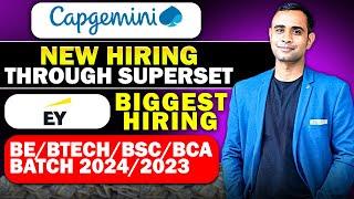 Capgemini New Hiring | Capgemini exceller | EY Hiring | BE/Btech/BSC/BCA