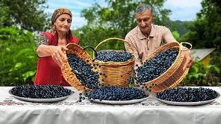 🫐 Blueberry Harvesting and Making Country Sweets for Winter!