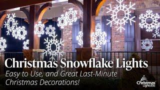 Christmas Snowflake Lights: Easy to Use, and Great Last-Minute Christmas Decorations!