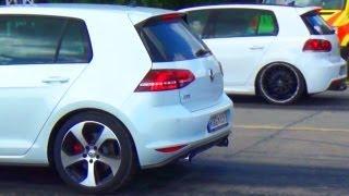 VW Golf 7 GTI vs GOLF 6 R Drag Race Viertelmeile Rennen Acceleration Beschleunigungsrennen