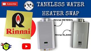 Swapping out a Rinnai RL94iN for a Rinnai RE199iN #plumbing #plumber #tanklesswaterheater #deadphone