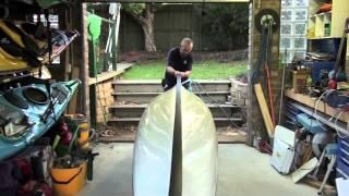 KeelEazy sea kayak Protective strip installation - East Coast kayaking