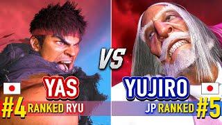 SF6  YAS (#4 Ranked Ryu) vs YUJIRO (#5 Ranked JP)  Street Fighter 6 High Level Gameplay