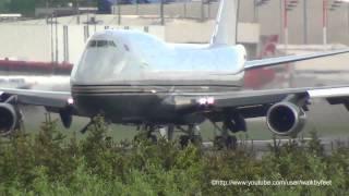 Sultan of Brunei Boeing 747-430 V8-ALI take off at hamburg airport