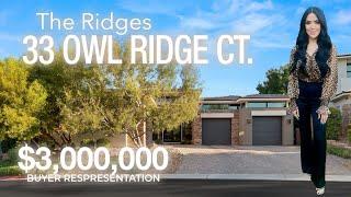 The Ridges, 33 Owl Ridge Las Vegas, Nevada 89135. Las Vegas Luxury Homes $3,000,000